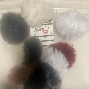 Hair scrunchie “fluffy” 9 pieces #1